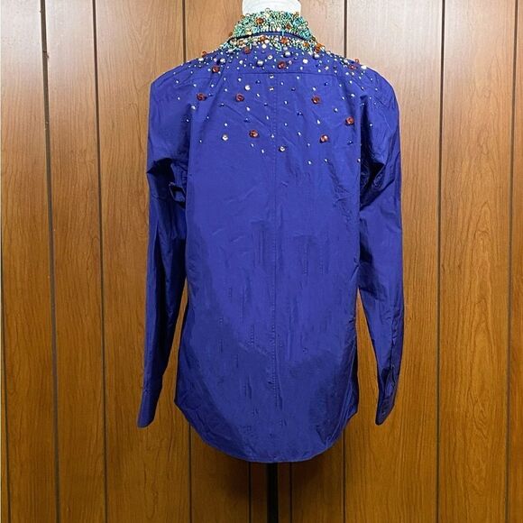 Dries Van Noten Clavelly Degrade Beaded Shirt size 40/us size 8 - Picture 8 of 11